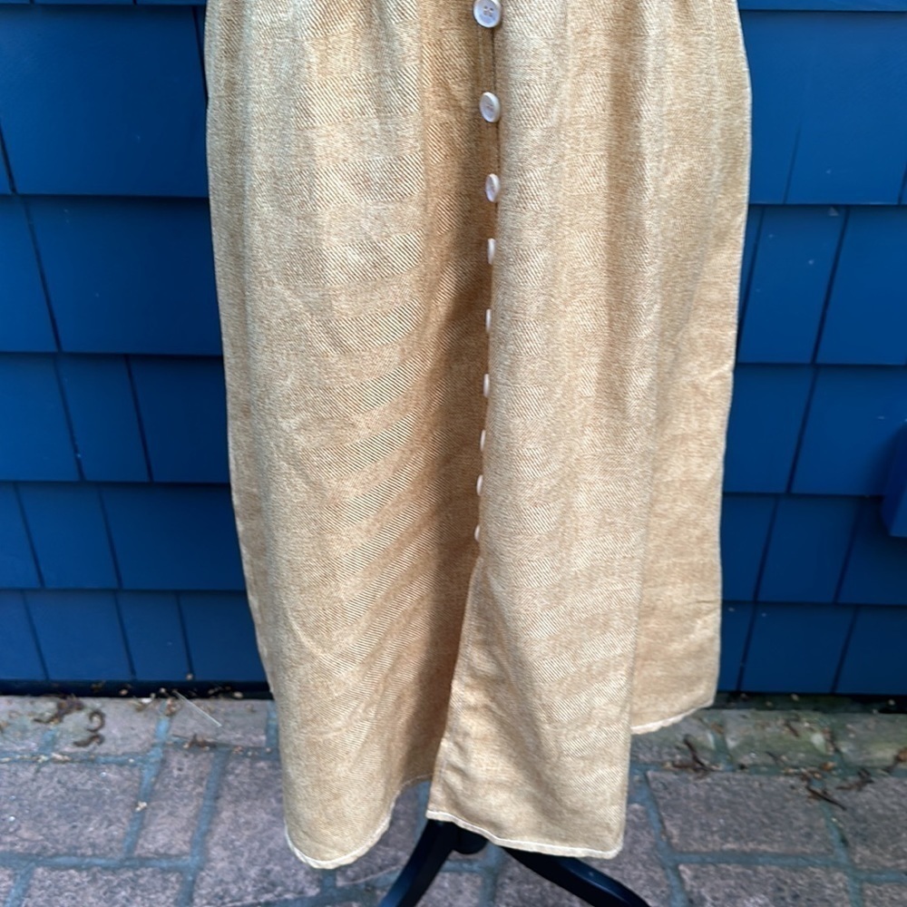 Moon River gold dress cotton poly linen blend large - Picture 5 of 14